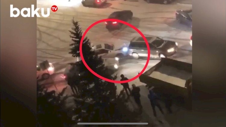    Bakıya qar yağandan sonra baş verən qəzalar - VİDEO   