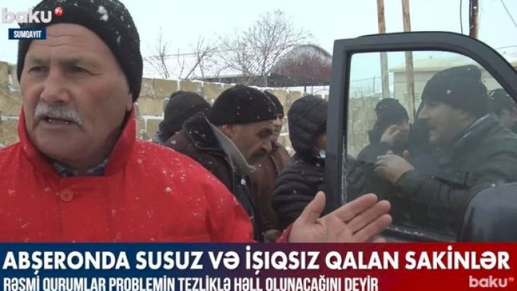   Sumqayıtda susuz və işıqsız qalan sakinlər – VİDEO   