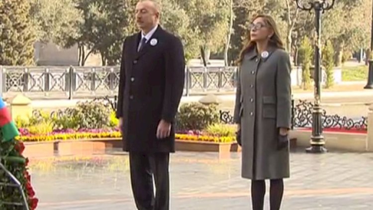    Prezident xanımı ilə “Ana harayı” abidəsini ziyarət etdi   