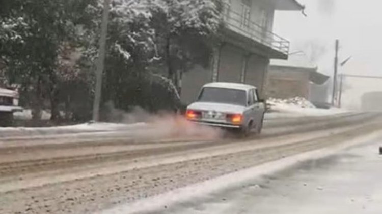    Qarlı yollarda avtoxuliqanlıq edənlər saxlanıldı   - Fotolar