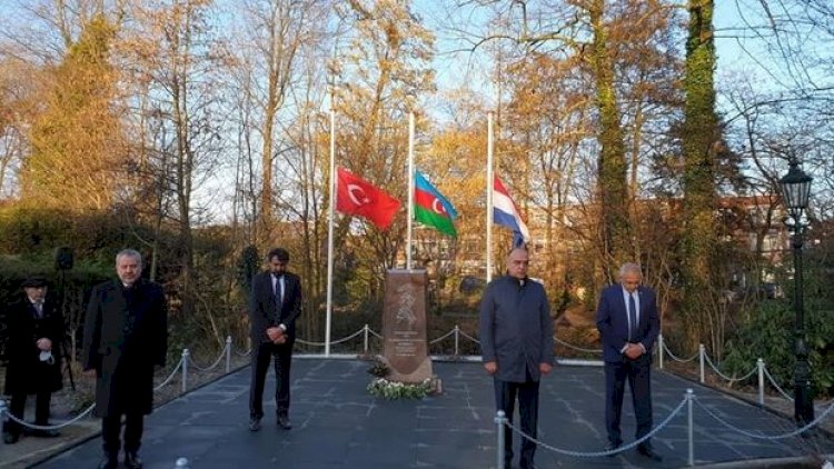    Haaqada Xocalı qurbanlarının xatirəsinə abidə qoyuldu - Fotolar   