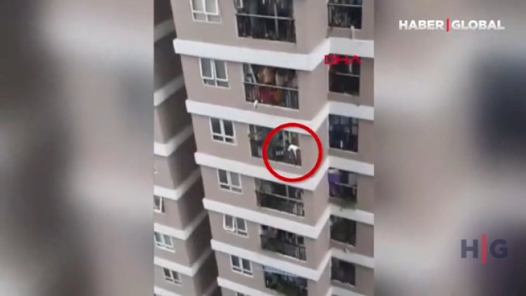   3 yaşlı qız 12-ci mərtəbədən kuryerin qucağına düşdü   
