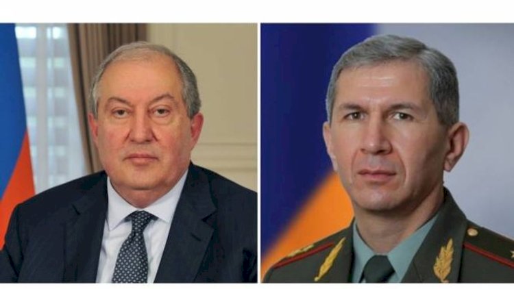    Ermənistan prezidenti Baş Qərargah rəisi ilə görüşdü   