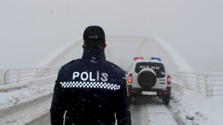    Gəncədə qarlı hava ilə bağlı sürücülərə xəbərdarlıq edildi   