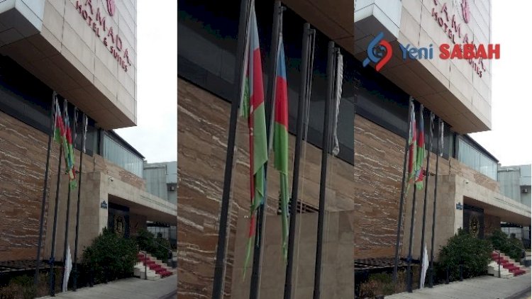    Bakıdakı məşhur hoteldə Azərbaycan bayrağına hörmətsizlik -   Fotolar