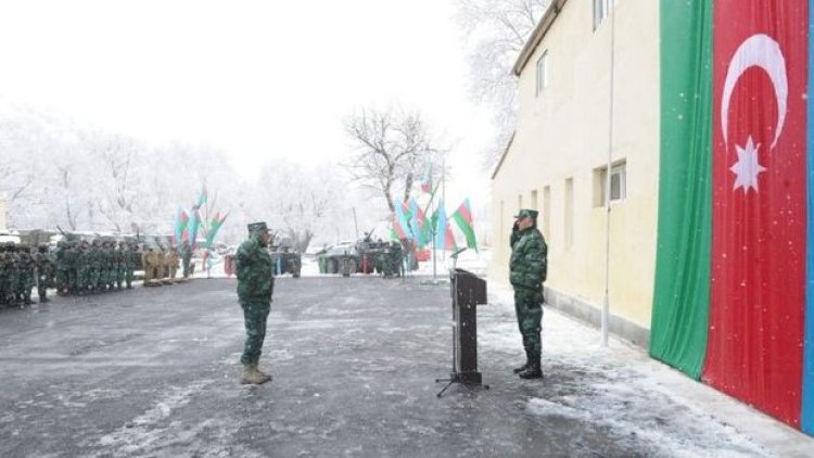    Azərbaycan-Ermənistan sərhədində yeni hərbi hissə fəaliyyətə başladı - Fotolar   