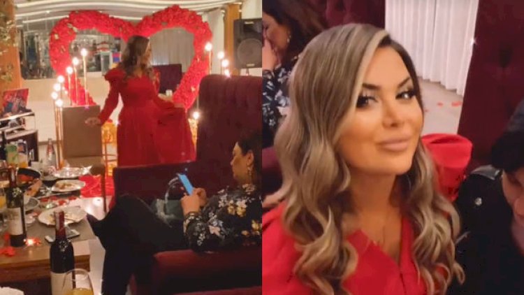    Təranə Qumral qızına restoranda dəbdəbəli ad günü keçirdi - Video   