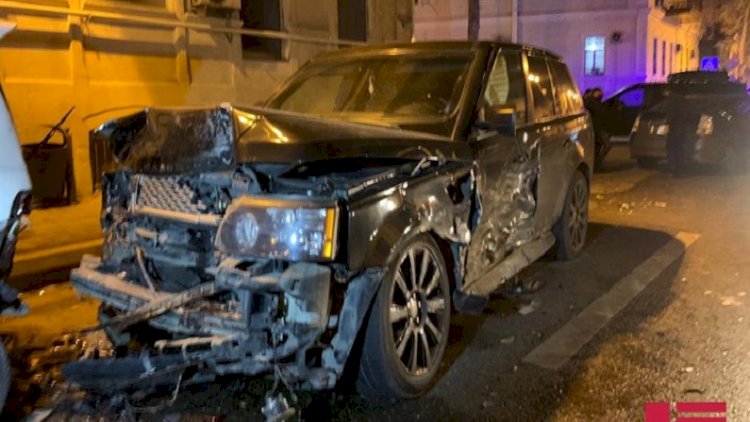    Bakıda “Range Rover” 5 avtomobilə çırpılıb, xəsarət alan var    