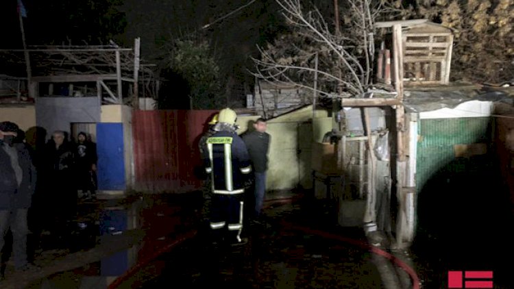    Bakıda bir-birinə bitişik yeddi ev yandı - Fotolar   