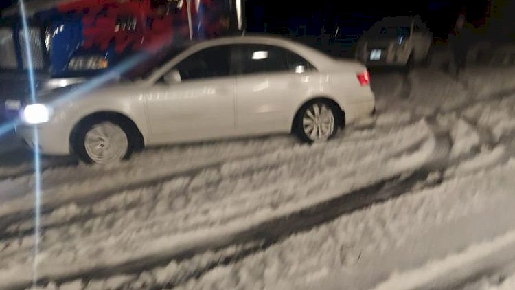    İsmayıllıya dolu və qar yağdı - Foto   