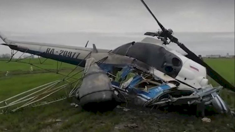    Rusiyada helikopter qəzaya uğrayıb:   Ölən var - Video