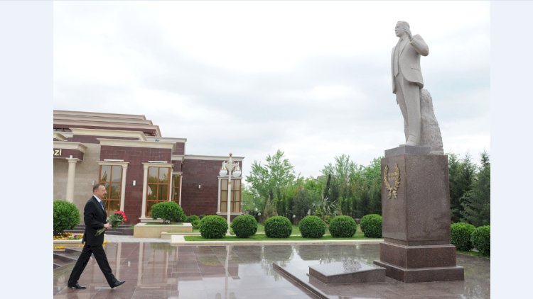    Prezident İlham Əliyev Hacıqabulda səfərdədir   