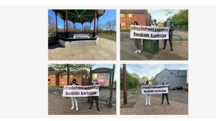    Britaniyada Ermənistanın mina xəritələrini verməməsinə etiraz olaraq aksiyalar keçirildi - Foto   