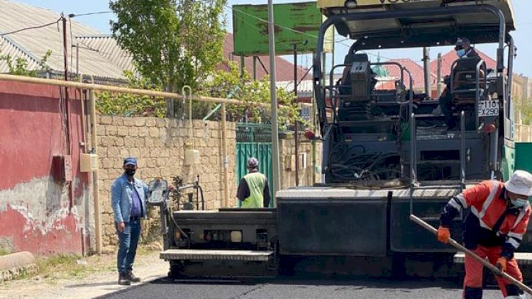    Suraxanıda növbəti küçə asfaltlandı   - Fotolar