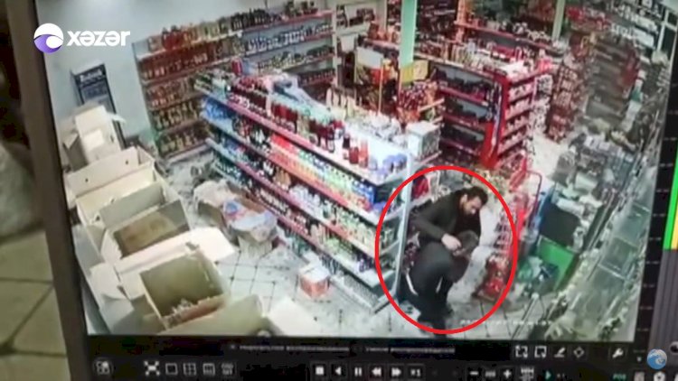    Mağaza sahibini döyüb soyğunçuluq etdi – ANBAAN VİDEO   