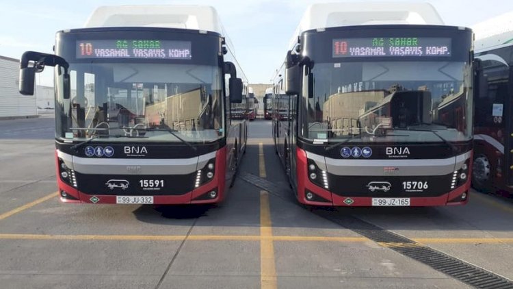    Bakıda daha bir xətt üzrə yeni avtobuslar istifadəyə verilir   