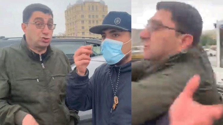    “Dişini qarnına tökərəm” – Özünü polis kimi təqdim edən şəxs Mehman Hüseynovu hədələdi -   Video