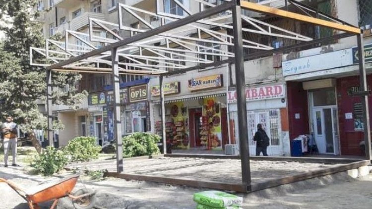    Bakıda daha bir piyada səkisi zəbt olundu   