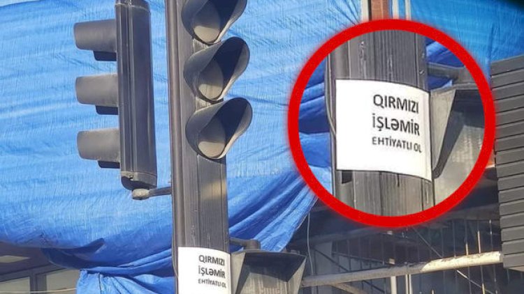    Bakıda unikal işıqfor - FOTO   