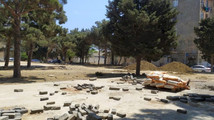    Bakıda Polad Həşimov parkında işlər yekunlaşır   - Video