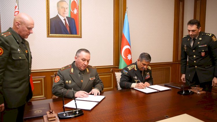    Azərbaycan və Belarus arasında hərbi əməkdaşlığa dair plan imzalandı   