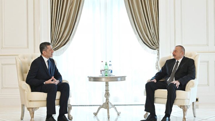    Prezident Ziya Selçuku qəbul etdi - YENİLƏNDİ / Foto   