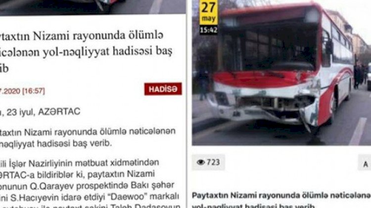    Avtobus qəzası xəbərləri ilə bağlı RƏSMİ AÇIQLAMA   