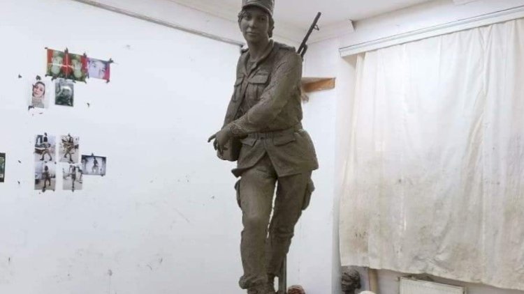    Vətən müharibəsinin qadın şəhidi Arəstə Baxışovanın heykəlini hazırlandı - Fotolar   
