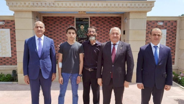    Suraxanıda şəhid xatirəsinə inşa edilmiş bulağın açılışı oldu - FOTOLAR   