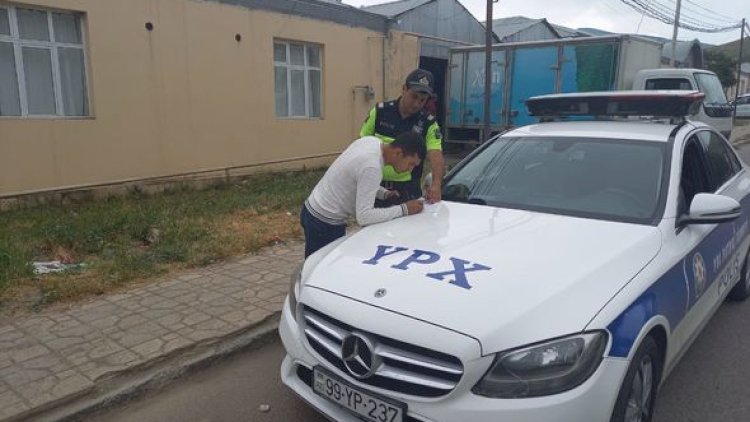    Goranboyda yol polisi reyd keçirdi - Fotolar   
