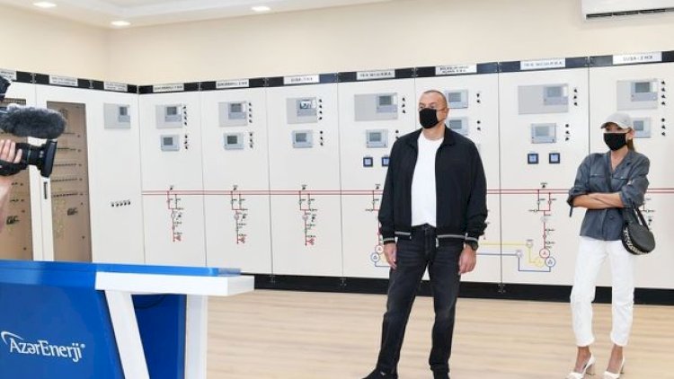    İlham Əliyev və Mehriban Əliyeva “Füzuli” yarımstansiyasının açılışında - Fotolar   