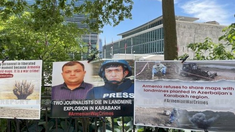    Ermənistana etiraz əlaməti olaraq BMT qarşısında sərgi keçirilib   