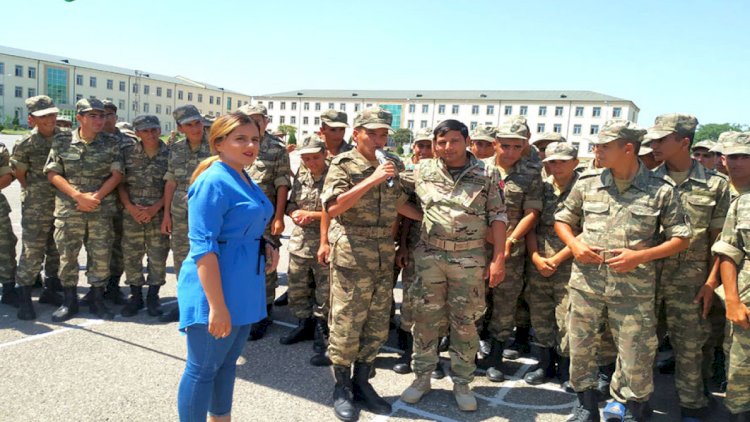    Silahlı Qüvvələr Günü ərəfəsində gənc əsgərlərlə görüş keçirildi - Fotolar   