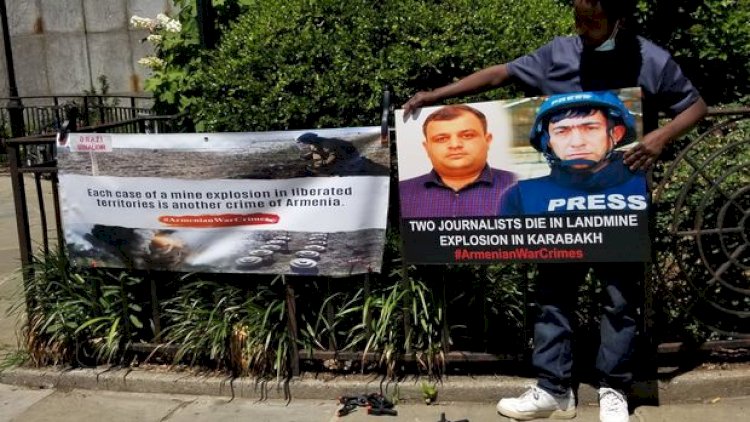    Nyu-Yorkda azərbaycanlı jurnalistlərin ölümü ilə bağlı aksiya keçirildi - Fotolar   