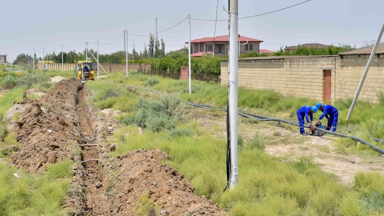    Hacıqabulun Qızılburun və Qarasu kəndlərinin su təchizatı yaxşılaşdırılır - FOTO   