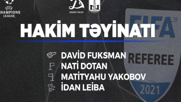    “Dinamo” – “Neftçi” oyununun hakimləri açıqlandı   