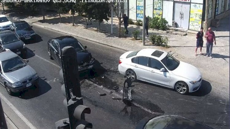    Paytaxtda növbəti qəza:   Tıxac yarandı - Fotolar