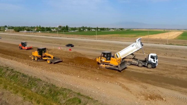    Bərdə-Ağdam avtomobil yolunun tikintisi davam etdirilir - Fotolar   