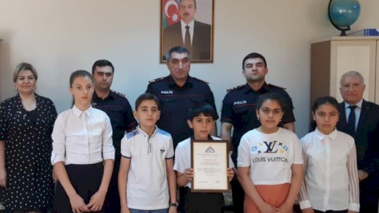    Göygöl polisi müsabiqə iştirakçıları ilə görüşdü - Fotolar   
