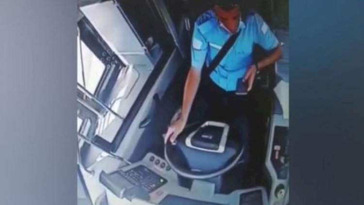    Bakıda başı telefona qarışan avtobus sürücüsü qəza törətdi   - Anbaan video