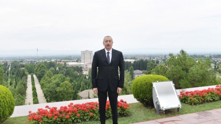   İlham Əliyev Daşkəsəndə səfərdədir   
