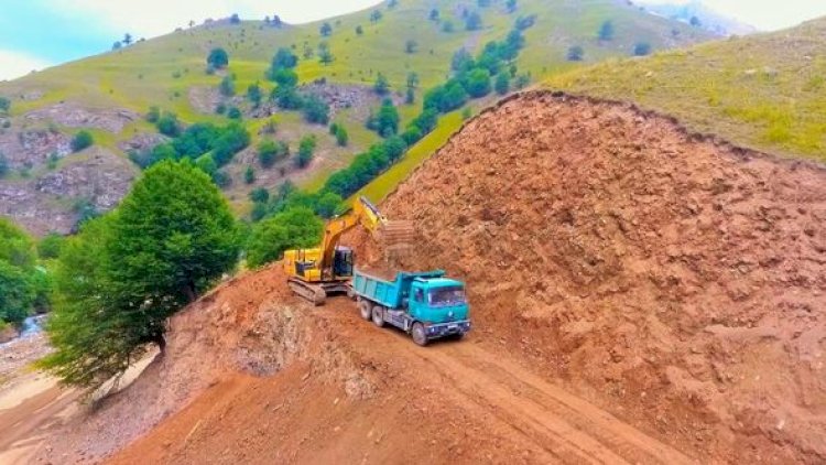    Toğanalı-Kəlbəcər-İstisu avtomobil yolunun genişmiqyaslı tikintisinə başlanıldı - Fotolar   
