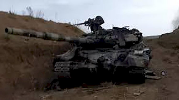    Ermənilərin tankı partladı   