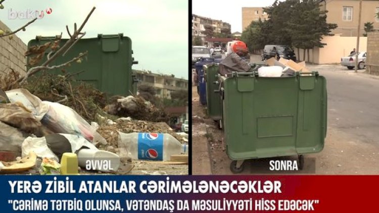    Mərdəkanda yerə zibil atanlar cərimələnəcəklər - Video   