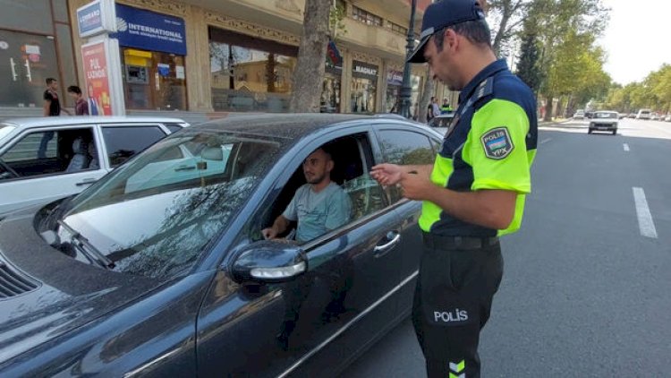    Gəncədə yol polisi reyd keçirdi - Fotolar   