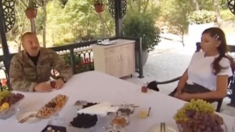    Prezident və xanımı Kəlbəcərdə çay süfrəsində   - Video