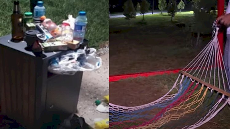    Bir həftə əvvəl açılan parkı bu hala saldılar - Video   