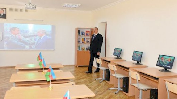    İlham Əliyev 20 nömrəli tam orta məktəbin açılışını etdi   