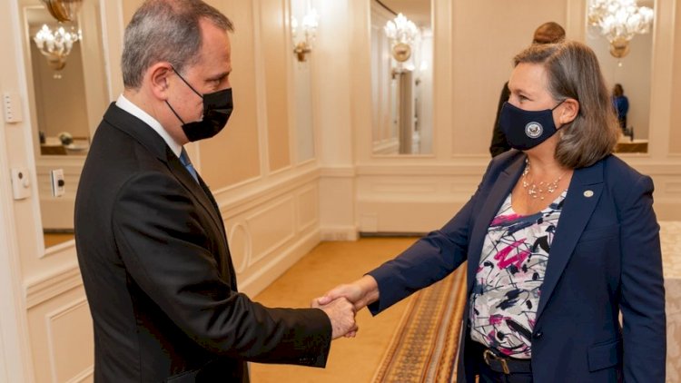    Ceyhun Bayramov Viktoriya Nuland ilə görüşdü - Foto   