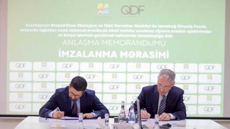   Ekologiya Nazirliyi və Qarabağ Dirçəliş Fondu ilə memarandum imzaladı    